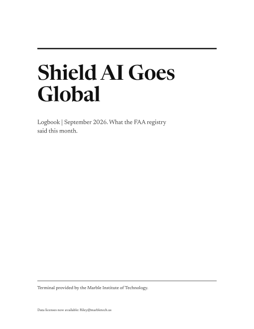 The cover of the September 2026 Logbook: Shield AI Goes Global.